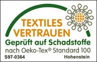 Textiles Vertrauen - geprüfte auf Schadstoffe nach Oeko-Tex Standard 100