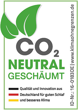 Siegel CO2 neutral geschäumt
